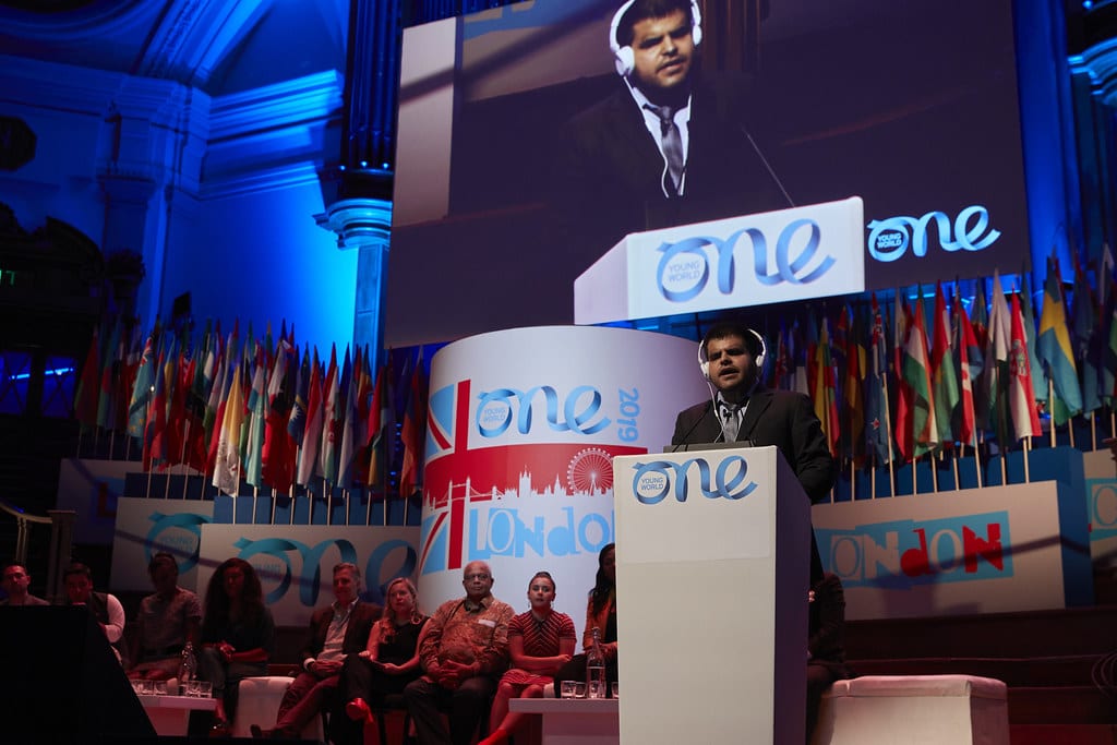 Kartik at One Young World conference